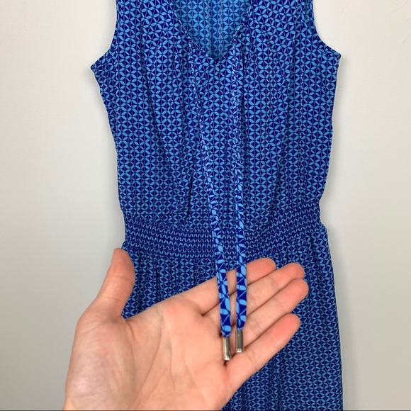 GAP Blue Print Sleeveless Smock Dress - Picture 7 of 9